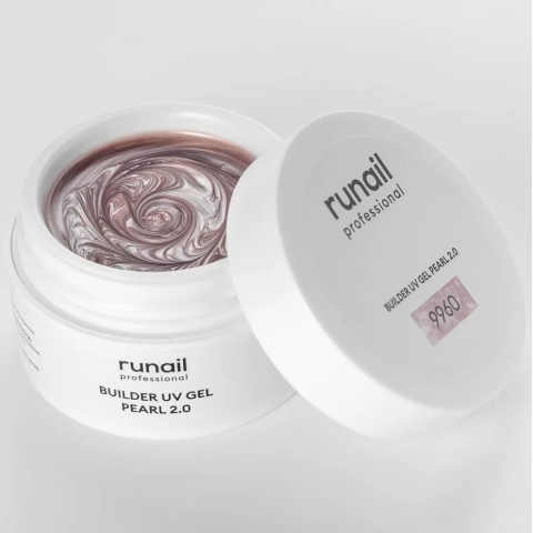9960 RuNail Моделирующий УФ-гель с жемчужным эффектом, 15 гр.