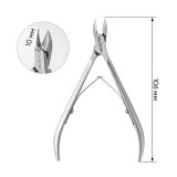 604/10 RuNail Кусачки для кутикулы матовые 106/10 мм