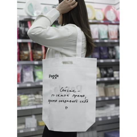Сумка для покупок Панда белая