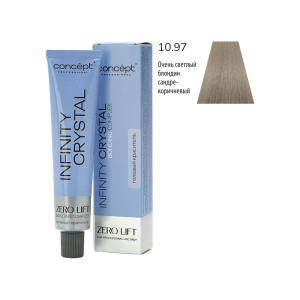 КОНЦЕПТ INFINITY CRYSTAL 10.97 Гелевый краситель, очень светлый блондин сандре-коричневый, 60 мл.