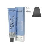 КОНЦЕПТ INFINITY CRYSTAL 6.81 Гелевый краситель, русый жемчужно-пепельный, 60 мл.
