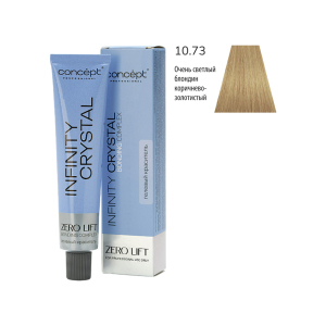 КОНЦЕПТ INFINITY CRYSTAL 10.73 Гелевый краситель, очень светлый блондин коричнево-золотистый, 60 мл.