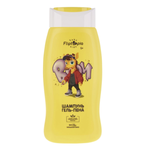 Fliptopia Baby Детский шампунь-гель-пена для купания 3в1 Сочный бабл гам, 250 мл.