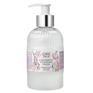 CLARIO Деликатный гель для интимной гигиены с молочной кислотой и пребиотиками, 295 мл.