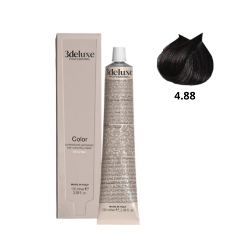 3DELUXE Крем-краска 4.88 шатен насыщенный коричневый, 100 мл.