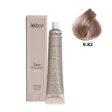3DELUXE Крем-краска 9.82 очень светлый блондин коричнево-перламутровый, 100 мл.