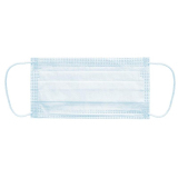 Маска 3-х слойная на резинке, голубая, 50 шт.