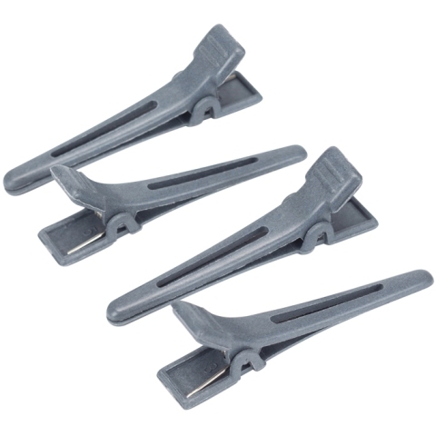 CL2501CBN Зажим двойной черный, карбон 4,5 см, 1 шт.