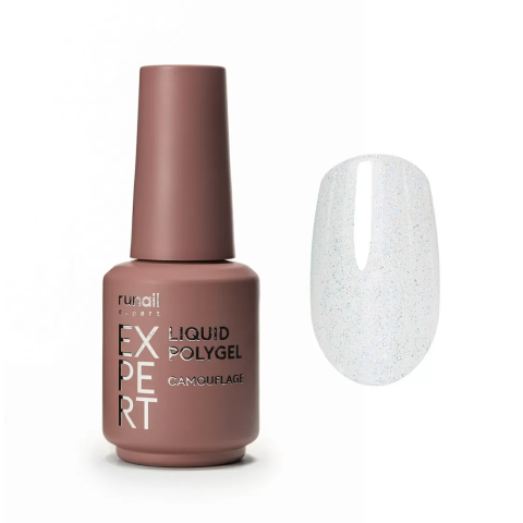 231/18 RuNail Expert Жидкий полигель с шиммером, 18 мл.