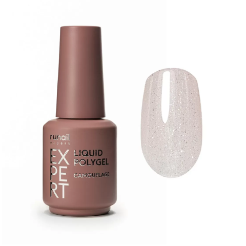 239/18 RuNail Expert Жидкий полигель с шиммером, 18 мл.