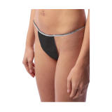 БИНОВИ Трусики Танго, женские, одноразовые, черные 1/50 шт.