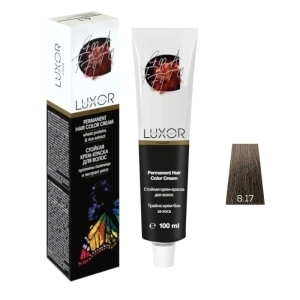 Luxor Professional Крем-краска 8.17 Светлый блондин пепельный шоколадный, 100 мл.