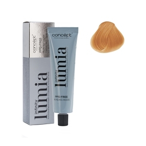КОНЦЕПТ INFINITY LUMIA Низкоаммиачный стойкий краситель 10.4 Очень светлый блондин медный, 100 мл.