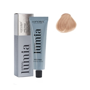 КОНЦЕПТ INFINITY LUMIA Низкоаммиачный стойкий краситель 10.95 Очень светлый блондин сандре-розовый, 100 мл.