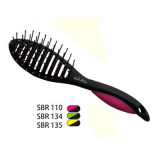 Erika SBR 134 Щетка для укладки волос с нейлоновой щетиной. Антистатик. Цвет: черный с зеленым