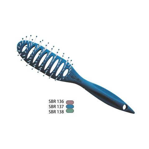 Erika SBR 138 Щетка для укладки волос с нейлоновой щетиной. Антистатик. Цвет: зеленый