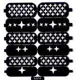 Трафарет для дизайна ногтей 12 звезды