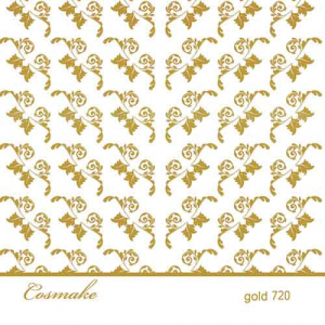 Слайдер Дизайн 720 фольгированный золото Листики