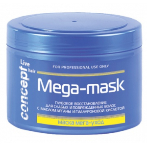 Маска мега-уход для слабых и поврежденных волос Mega-mask 500 мл.