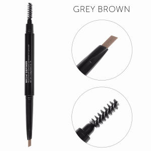 Механический карандаш для бровей со щеточкой Brow Definer (grey brown) цвет серо-коричневый