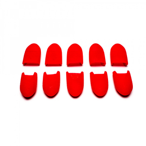 Силиконовые колпачки для снятия гель-лака POLE (10шт/уп) красные