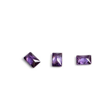 Кристаллы для объемной инкрустации POLE-багет №1 фиолетовый,10шт/уп.