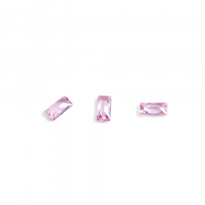 Кристаллы для объемной инкрустации POLE-багет №2 розовый,10шт/уп.