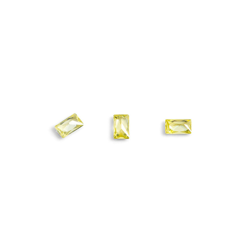 Кристаллы для объемной инкрустации POLE-багет №3 желтый,10шт/уп.