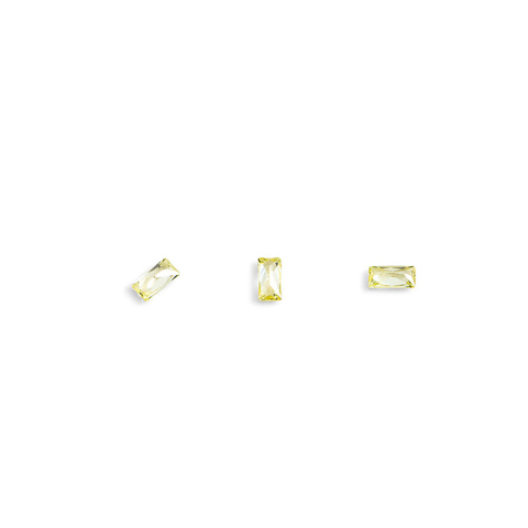 Кристаллы для объемной инкрустации POLE-багет №5 желтый,10шт/уп.