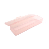 Пластиковый контейнер POLE прямоугольный пенал, прозрачно-розовый