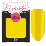 Cosmake 62 Фольга переводная для дизайна ногтей, 1 метр Желтая матовая