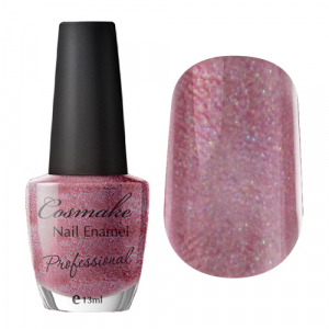 Cosmake Professional Лак для ногтей № 23 Темно-розовый с блестками 16 мл