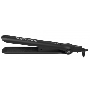 03-402 Black DEWAL Щипцы для выпрямления волос Idol 24*110 мм, титаново-турмалиновое покрытие, 57 Вт