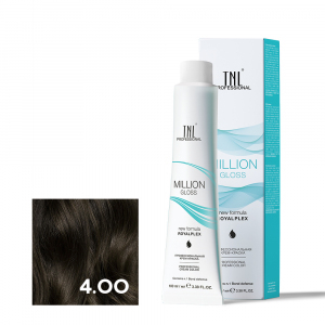TNL 4.00 Крем-краска для волос Million Gloss, коричневый интенсивный, 100 мл.