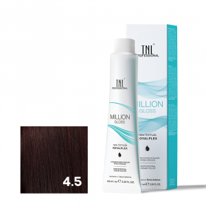 TNL 4.5 Крем-краска для волос Million Gloss, коричневый махагоновый, 100 мл.