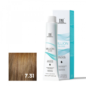 TNL 7.31 Крем-краска для волос Million Gloss, блонд золотистый, 100 мл.