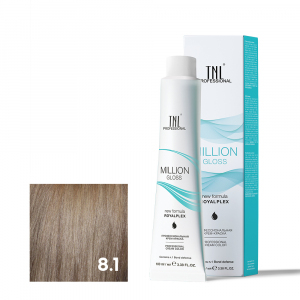 TNL 8.1 Крем-краска для волос Million Gloss, светлый блонд пепельный, 100 мл.