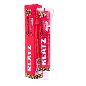Klatz Зубная паста GLAMOUR Земляничный смузи без фтора, 75 мл