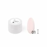 Гель для наращивания ногтей PASHE №01 прозрачный нежно-розовый, 10 мл.
