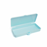 Пластиковый контейнер для хранения прямоугольный, голубой