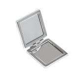 MR-24 DEWAL Зеркало карманное квадратное Смайлик очкарик, 60*60*0,9 мм