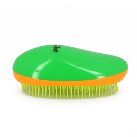 DBT-01 DEWAL Щетка массажная овальная, для легкого расчесывания волос, зелено-оранжево-желтый