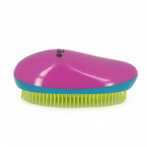 DBT-02 DEWAL Щетка массажная овальная, для легкого расчесывания волос, розово-сине-желтый