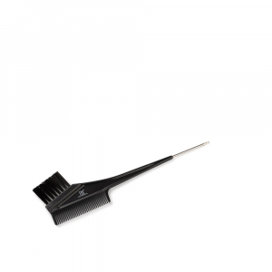 TNL Кисть-расческа для окрашивания с металлическим хвостом, двухсторонняя, черная