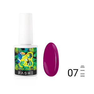 Гель-лак PASHE Neon Jungle №07 - Неоновый брусничный, 9 мл.