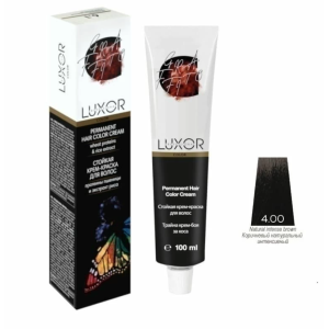Luxor Professional Крем-краска 4.00 Коричневый интенсивный, 100 мл.