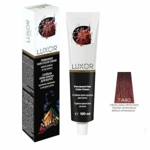 Luxor Professional Крем-краска 7.440 Блондин интенсивный медный интенсивный, 100 мл.