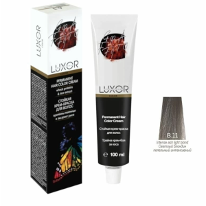 Luxor Professional Крем-краска 8.11 Светлый блондин пепельный интенсивный, 100 мл.