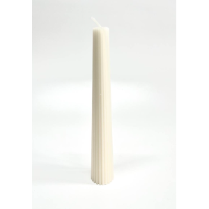 Свеча конусная рифленая 3,5 см/22,5 см слоновая кость Свеча конусная рифленая 3,5 см/22,5 см слоновая кость