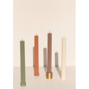 Свеча прямая рифленая 2,5 см/22 см шоколадный Свеча прямая рифленая 2,5 см/22 см шоколадный